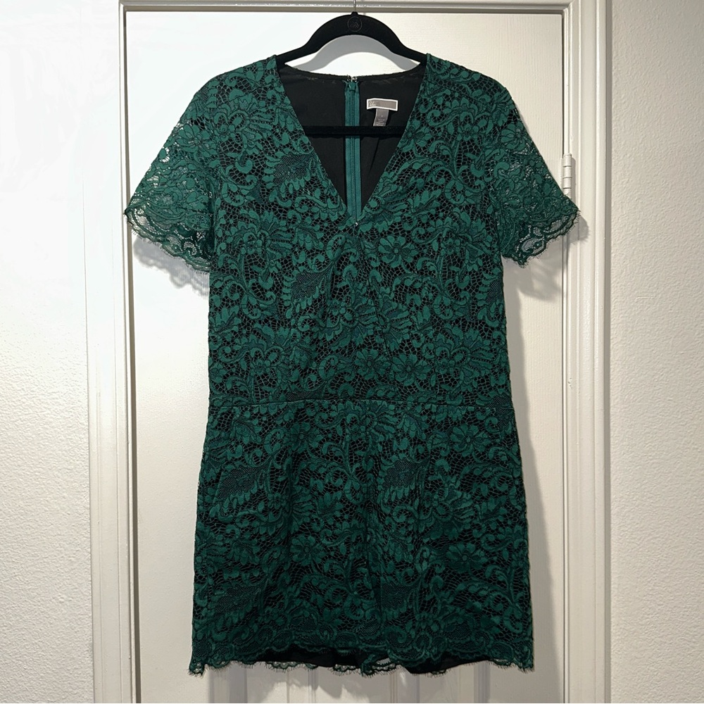 Chelsea 28 - Lace Romper (Green / Black) Size 8